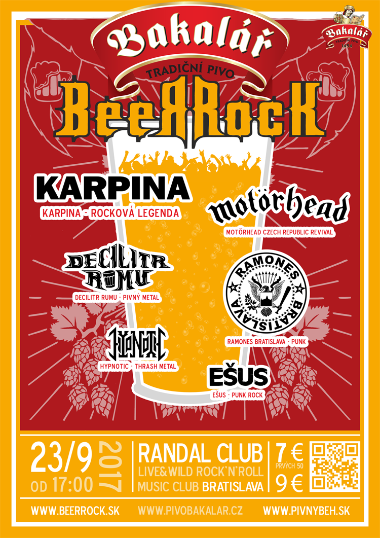 Plagát Bakalář BeerRock 2017